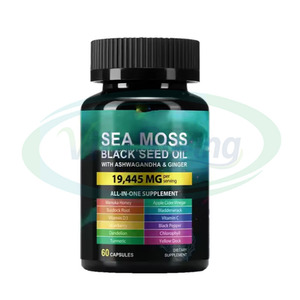 ASAP OEM 3000mg Aceite de semilla negro orgánico 2000mg Cápsulas de Ashwagandha Cápsula de aceite de semilla negra de musgo marino - Product Image 1