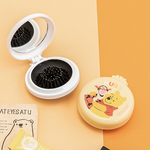 แปรงหวีผมพับได้แบบพกพา ขายดี ขนาด 5.5x1.5x5.5 ซม. พร้อมกระจกแต่งหน้าพกพาเด็ก ใช้พลาสติก แบบมือถือ - Product Image 3