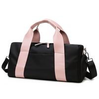 Bolsa de Gimnasio de Alta Calidad con Cierre de Cremallera y Logotipo Personalizado, Bolsa de Viaje Impermeable de Gran Capacidad, Bolsa de Lona de Poliéster de 20-35L para Mujer