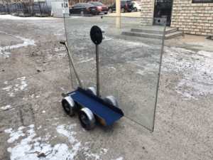 Chariot de transport à quatre roues de 10 pouces en métal (fer) pour verre/granit, 960x280x130mm, cadre, origine Chine, OBM, adapté à la vente au détail - Product Image 6