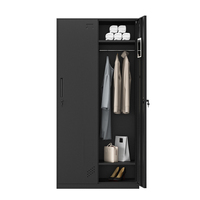 Armoire de rangement en acier moderne à 2 portes, détachable, hauteur réglable, étroite, amovible, gain de place, mobilier domestique pour usage hôtelier