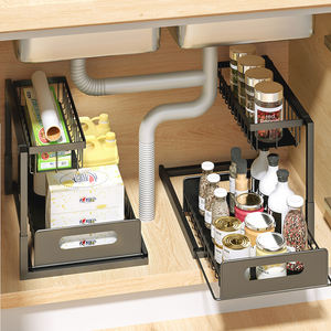 Organizador <span class=keywords><strong>debajo</strong></span> <span class=keywords><strong>del</strong></span> fregadero, estante extraíble <span class=keywords><strong>para</strong></span> armario, estante deslizante de 2 niveles, estantes de almacenamiento <span class=keywords><strong>debajo</strong></span> <span class=keywords><strong>del</strong></span> fregadero, almacenamiento <span class=keywords><strong>para</strong></span> cocina y baño - Product Image 4