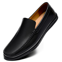 Mocassins pour hommes en cuir, Penny Loafer, à enfiler, faits main, légers, à talon plat, pour la conduite et le style décontracté ou professionnel