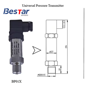 Transmissores de Pressão de Baixo Custo IP65 G1/4 CE 4-20ma 0.5%FS Sensores de Pressão de Alta Resistência Certificados CE para Sistema Pneumático - Product Image 4