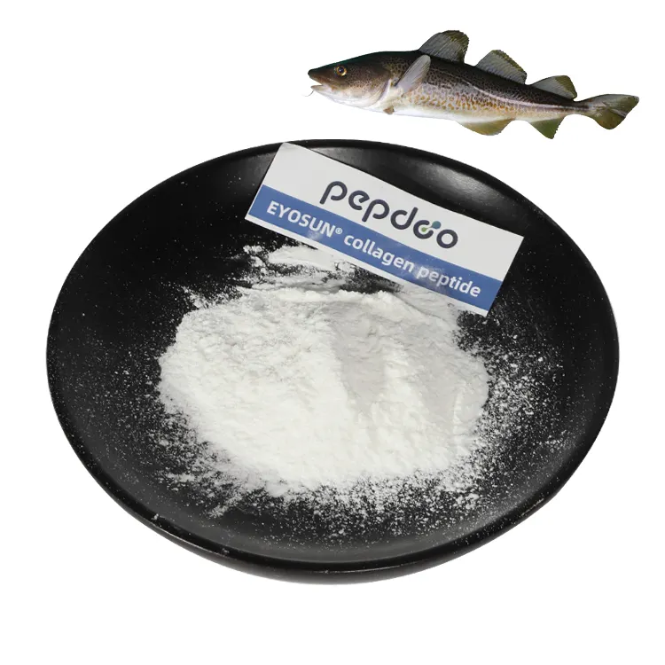 Aditif makanan kesehatan kecantikan hidrolisasi murni kolagen laut bubuk kolagen ikan minuman bahan baku untuk pemutih kulit