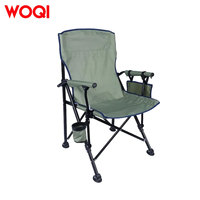 Chaise de pêche pliable portable WOQI, chaise de camping d'extérieur, tabouret de croquis portable pour la pêche avec accoudoirs