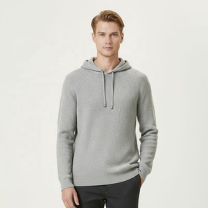 Pull à capuche de haute qualité personnalisé directement d'usine Sweat en tricot uni Pull pour hommes Classique Simple - Product Image 4