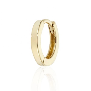 Yiwu Fashion Jewelry Wholesale Cheap 925 Silver <strong>Hinged</strong> Huggie 18k Gold <strong>Hoop</strong> <strong>Earring</strong> - Product Image 1