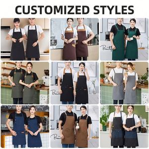 Delantales Personalizados de Lona Unisex Ajustables para Cocina, Chef, Camarero, Camarera, Bartenders, Uniforme de Trabajo - Product Image 3