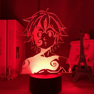 Lámpara de Noche LED 3D con Ilusión Óptica de los Siete Pecados <span class=keywords><strong>Capitales</strong></span>, Lámpara de Mesa Acrílica que Cambia de Color para Decoración de Dormitorio y Regalo para Fanáticos del <span class=keywords><strong>Anime</strong></span> - Product Image 1