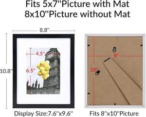 Cadres photo en bois MDF sur mesure, prix d'usine en gros, 12 couleurs, tailles 5x7, 6x8, 8x10, 11x14, 16x20, 12x16 pouces, A3, A4, A5 - Product Image 4