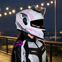 Casque de moto intégral Huanding 557 Airflow, modèle certifié 3C/DOT, double visière, coque ABS pour remplacement et réparation