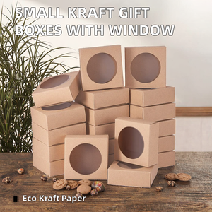 Custom Disposable Rigid Kraft Corrugated <b>Boxes</b> Clear PVC Window for Sushi Candy Snacks-Food Packaging Custom Logo Printing - Product Image 2