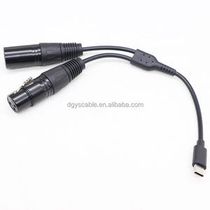 TYPE-C Rotatif 3PIN XLR Cannon Plug Mâle + 3PIN XLR Cannon Plug Femelle Conversion Câble 0.25M - Product Image 3