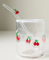 Verres à jus Premium Lemon Icon au design élégant pour toutes les occasions, avec icône personnalisée et paille