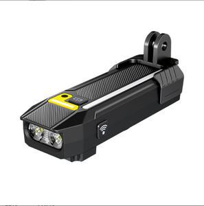 <span class=keywords><strong>Luz</strong></span> <span class=keywords><strong>Delantera</strong></span> <span class=keywords><strong>para</strong></span> Bicicleta de 2400 mAh con Tipo-C, Resistente al Agua, 500 Lúmenes, Bocina, Control Remoto, 7 Colores, Sensor, LED XPL RGB - Product Image 1