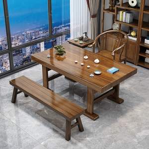 Nuevo Juego de Mesa de Té de Madera Maciza Estilo Chino Kung Fu, Cuadrado, para Oficina y Hogar - Product Image 4