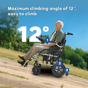 2025 NOUVEAU Fauteuil roulant électrique portable pliable léger et facile à transférer avec télécommande - Product Image 5