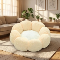 Tempat Tidur Kucing Mewah Desainer Solid Motif Bunga, Dapat Dicuci, Lembut, Nyaman, dan Bernapas