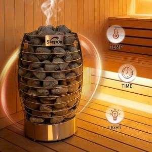 OEM ODM, Poêle de sauna à vapeur sèche 5KW 6KW 7.5KW 9KW avec panneau de commande numérique externe, <span class=keywords><strong>Four</strong></span> de sauna électrique tendance, Chauffe-sauna - Product Image 1