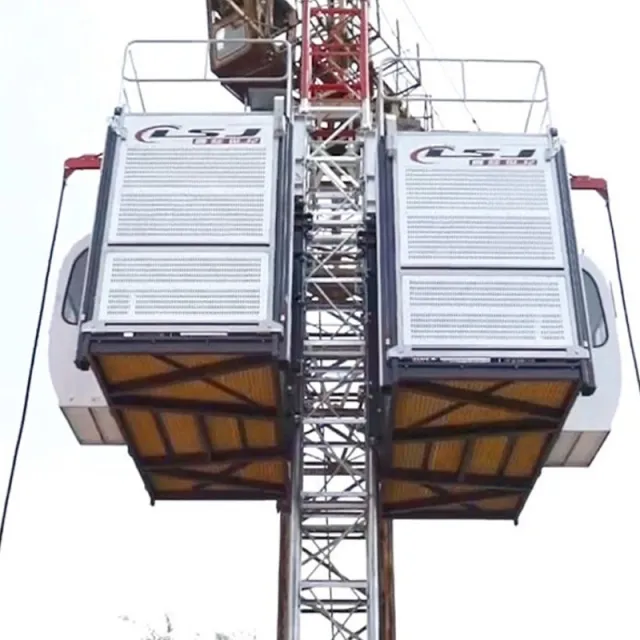 Çin inşaat yolcu ve malzeme kaldırma bina Elvator vinç raf ve pinyon asansör