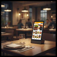 Tableta Android de 8 Pulgadas, 10.1 Pulgadas, 15.6 Pulgadas, PC de Escritorio en Forma de L, Pantalla Táctil AIO, NFC, WIFI, Kiosco de Pedidos para Restaurantes