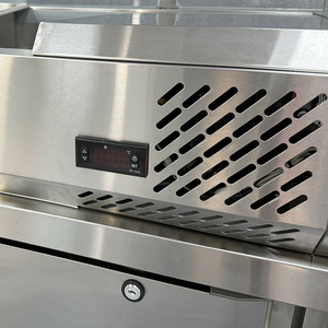 Tủ lạnh để salad, bàn chuẩn bị thực phẩm đặt hàng riêng, bàn làm việc thương mại, tủ lạnh để salad trên mặt bàn - Product Image 6