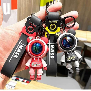 Gantungan kunci beruang modis pria dan wanita, Gantungan Kunci astronot semesta, Pilot berdiri beruang gantungan kunci - Product Image 3