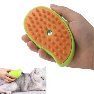3 en 1 Spray Pet Dog Cat Masaje Grooming Peine Cepillo Autolimpieza Slicker Cepillos Multifuncional Cat Steamy Brush