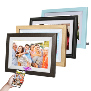 10.1 Inch Smart Wifi Houten Digitale Fotolijst Speelt Avi & Mp4 <span class=keywords><strong>Video</strong></span> 'S & Mp3 Audio Met Lcd Klok Functie Ons Plug - Product Image 1