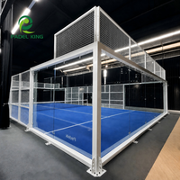 Terrains de paddle-tennis professionnels, terrain de padel panoramique de bonne qualité pour les compétitions de tennis