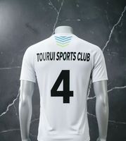 Vêtement de football respirant personnalisé en gros avec impression par transfert thermique, manches courtes, haute qualité