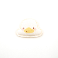 Écusson 3D personnalisé en forme de bec de canard rembourré, en peluche douce de coton imprimé, appliqué irrégulier à coudre, pour casquette de baseball et vêtements pour enfants