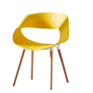 Простая в нордическом стиле пластиковая домашняя спинка и подлокотники для стула для переговоров