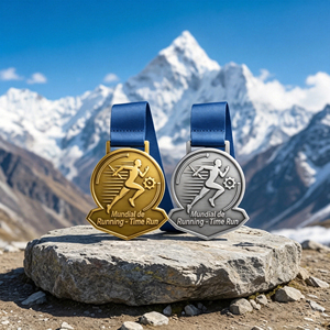Medaglie Personalizzate per Gare di Trail Running in Montagna, Premi Sportivi in Oro e Argento per i Migliori Tempi di Corsa - Product Image 2