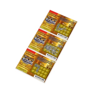 Wholesale <b>Scratch</b> Off Lottery Tickets Digital Printing Card Lottery <b>Scratch</b> and Win Tickets - Product Image 2