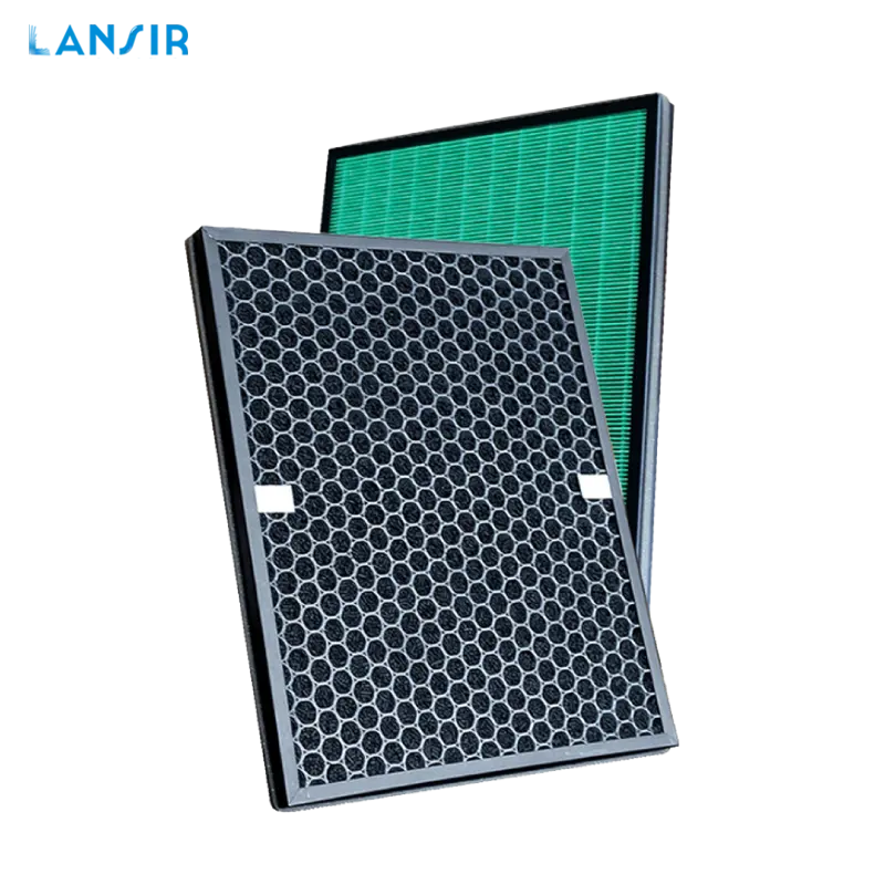 Lansir AP-1516 Green Type HEPA Filter and Activated Carbon Filter Set For Coway AP-1516D Air Purifier