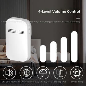 <span class=keywords><strong>Campanello</strong></span> Wireless Impermeabile <span class=keywords><strong>con</strong></span> <span class=keywords><strong>Telecomando</strong></span> a Lungo Raggio, Bestseller Transfrontaliero, Un Trasmettitore Accoppiato a Due Ricevitori - Product Image 3