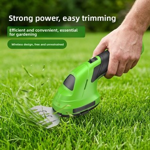 Tondeuse à <span class=keywords><strong>haies</strong></span> portative rechargeable à batterie lithium, type ciseaux, chargeur Type-C – Outil de jardinage portable pour la <span class=keywords><strong>taille</strong></span> des pelouses - Product Image 1
