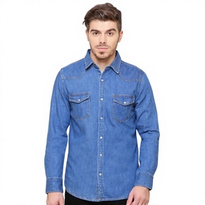 Customization Denim Long Sleeve <b>Mens</b> Casual Wear Fashion Cotton <b>Men</b> Denim <b>Jean</b> <b>Shirts</b> Multi Colored from Twin City - Product Image 2
