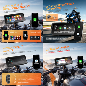 หน้าจอ IPS สำหรับมอเตอร์ไซค์แบบพกพาขนาด 6.86 นิ้ว ยี่ห้อ Podofo พร้อมระบบ <span class=keywords><strong>iPhone</strong></span> Carplay และ Android Auto เชื่อม<span class=keywords><strong>ต</strong></span>่อผ่านบลูทูธ มา<span class=keywords><strong>ต</strong></span>รฐานกันน้ำ IP67 ควบคุมด้วยระบบสัมผัส<span class=keywords><strong>แบ</strong></span>บกายภาพ รองรับ OEM - Product Image 4