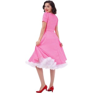 Robe vintage années 1950 à manches courtes à pois, style swing midi, rockabilly pour femmes, YTHC-014 - Product Image 3