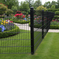 Clôture de jardin en treillis soudé à double barre, galvanisée et revêtue de PVC, norme ISO CE, 868 656, avec double maille à sangles métalliques, écologique