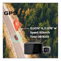 Caméra de tableau de bord de voiture 360 degrés à 3 objectifs, caméra de tableau de bord de voiture, miroir de tableau de bord de voiture, caméra de tableau de bord à 3 canaux 4k avec wifi
