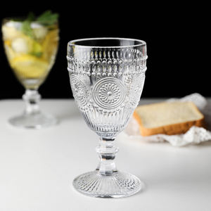 Vaso de Vidrio Transparente con Relieve para Bebidas, Vino, Whisky, Cócteles, Agua, Vasos con Relieve Inferior para Whisky - Product Image 4