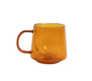 Tasse en verre de couleur en borosilicate de haute qualité personnalisée en gros pour le thé tasse à café en verre pour le petit déjeuner