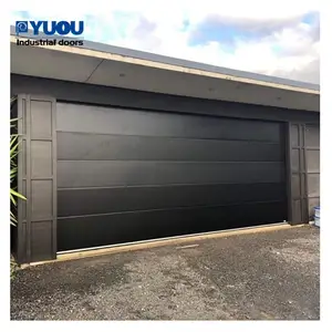 Automatic Electric Cloning Remote Gate Tilt Up Metal Wood Look Wholesale Full View Transparent Garage Doors