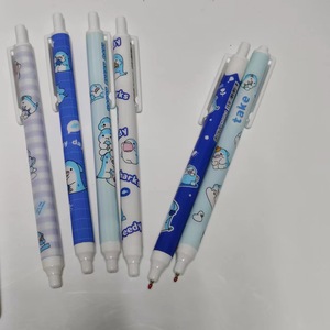 Bolígrafo de punta redonda Yuanjin Baby Shark con pulsador, tinta negra de 0.5 mm, punta de bala, para estudiantes y oficina - Product Image 1