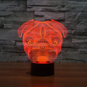 Lampe <span class=keywords><strong>LED</strong></span> 3D en forme de chiot ou de chien, luminaire décoratif d'intérieur, idéal pour la chambre à coucher ou la maison, nouveau modèle - Product Image 3