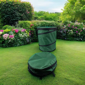 Dapat disesuaikan 600D poliester berdiri lipat Pop-up daun sampah koleksi taman limbah penyimpanan ember industri tempat sampah - Product Image 1